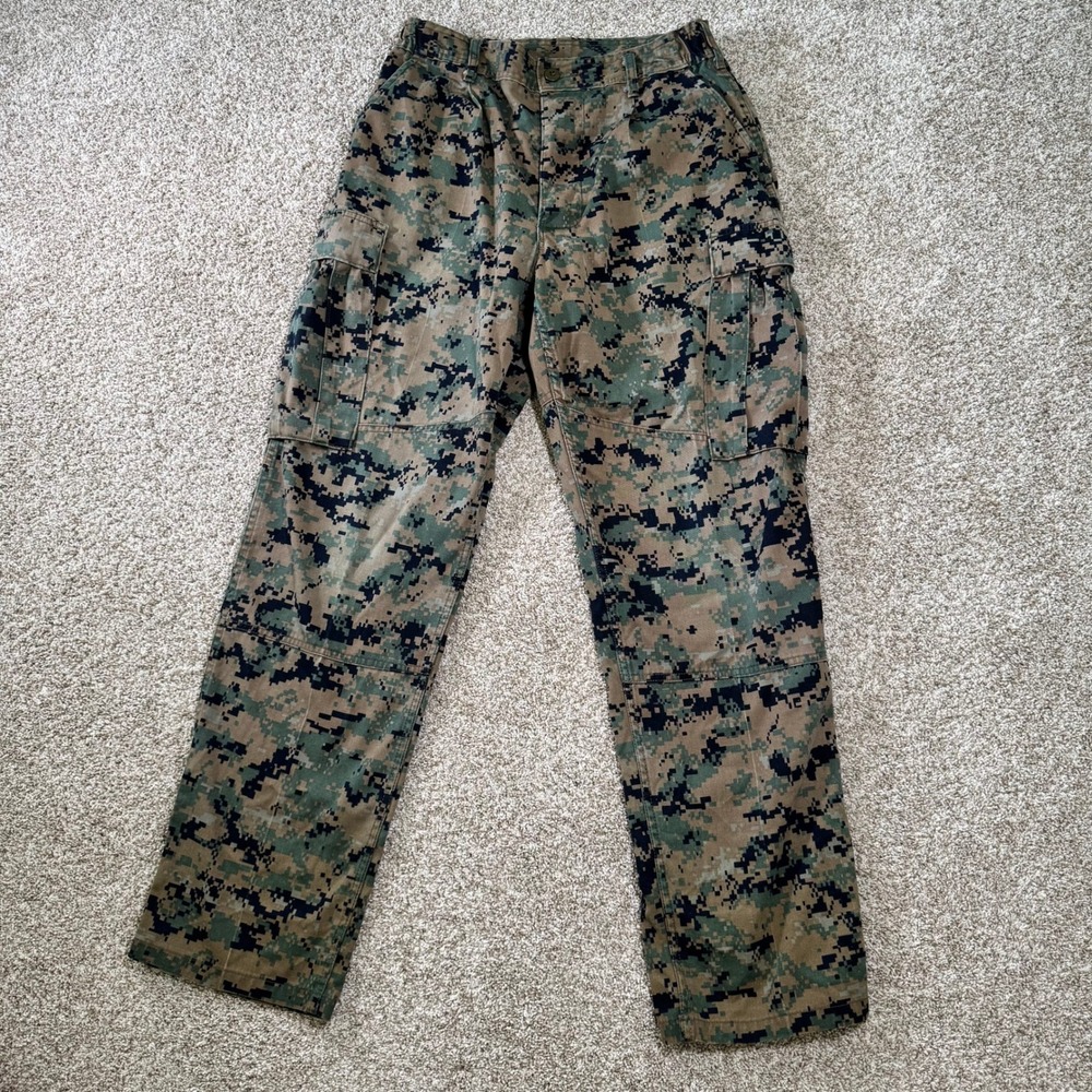 USMC MARPAT Woodland‎ Digital Camo Cargo Pants Military Tactical Trousers 29x30